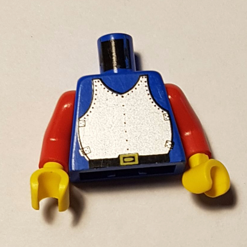 Lego Torso Armor Breastplate Print, Red Arms, Yellow Hands / Blue