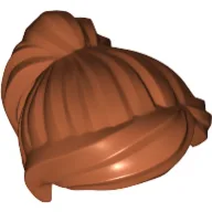 Hair Ponytail and Swept Sideways Fringe / Dark Orange