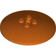 Dish 6 x 6 Inverted (Radar) with Solid Studs / Reddish Orange