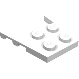 Wedge Plate 3 x 4 with Stud Notches / White