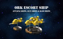 Ork - Escort Ship & Squadron / Bad Moonz Colour Scheme (Tabletop Scale)