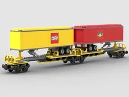 Double Floating Semi-Trailer Flatcar (6-wide)