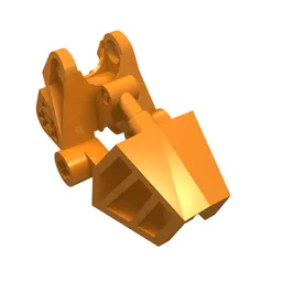 Large Figure Foot, with Ball Joint Socket 3 x 6 x 2 1/3 / Orange