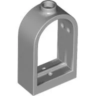 Window 1 x 2 x 2 2/3 with Rounded Top / Light Bluish Gray