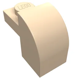 Brick Curved 1 x 2 x 1 1/3 with Curved Top / Light Nougat