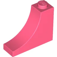 Brick Curved 1 x 3 x 2 Inverted [Inside Bow] / Coral
