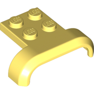 Lego Wheel Arch, Mudguard 3 x 4 with 2 x 2 Plate / Bright Light Yellow