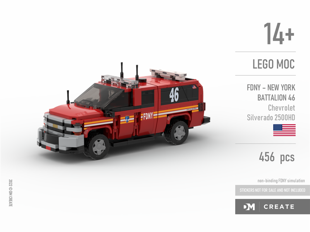 Lego FDNY - New York - Battalion 46 - Chevrolet Silverado 2500HD
