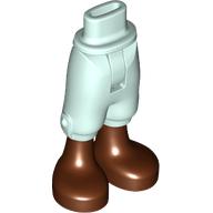 Lego Minidoll Hips and Cropped Trousers with Reddish Brown Boots print / Light Aqua