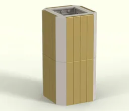 Brick Vase Octagon Aurum