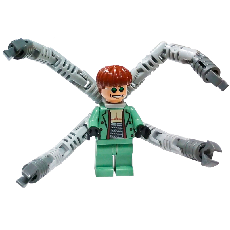 Lego Dr. Octopus / Doc Ock with Green Glasses and Sand Green Suit