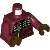 Torso, Rope, Ribs, Belt with Pockets Print, Dark Red Arms, Dark Brown Hands / Dark Red