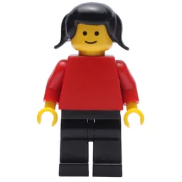 Woman, Plain Red Torso, Black Legs, Black Hair