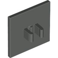 Lego Road Sign Clip-on 2 x 2 Square / Dark Gray