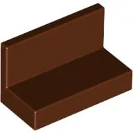 Panel 1 x 2 x 1 [Square Corners] / Reddish Brown
