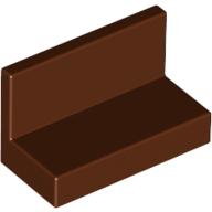 Lego Panel 1 x 2 x 1 [Square Corners] / Reddish Brown