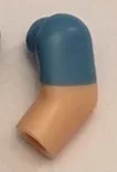 Arm, Left with Molded Medium Blue Short Sleeve  Pattern