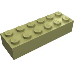 Brick 2 x 6 / Olive Green