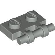 Lego Plate Special 1 x 2 Side Handle [Free Ends] / Light Gray