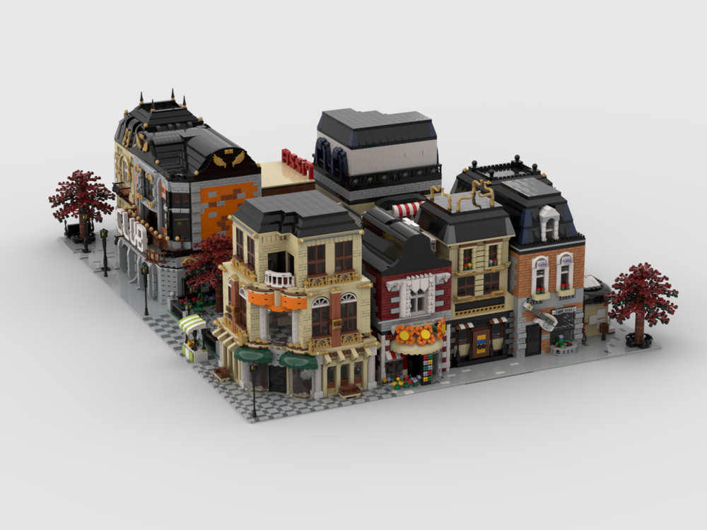 Lego Modular Neighborhood | build from 15 MOCs