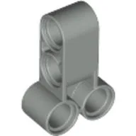 Technic Pin Connector Perpendicular Long / Light Gray