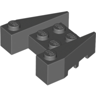 Lego Brick Wedged 3 x 4 [Stud Notches] / Dark Bluish Gray