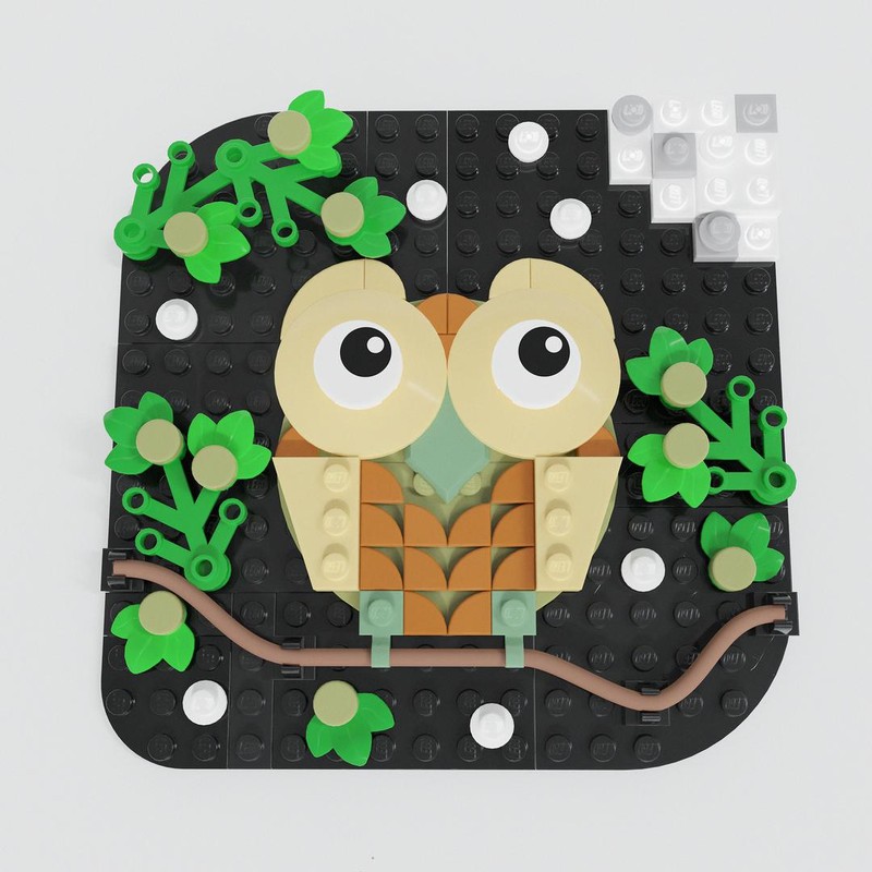 Lego An Owl in an Olive Tree