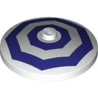 Dish 4 x 4 Inverted [Radar] with Dark Purple Octagonal Print