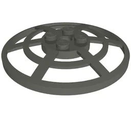 Dish 6 x 6 Inverted, Radar / Webbed [Anti-studs at 90°] / Dark Gray