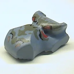 Animal Body Part, Dinosaur, Tyrannosaurus Rex Head with Dark Gray and Red Print / Sand Blue