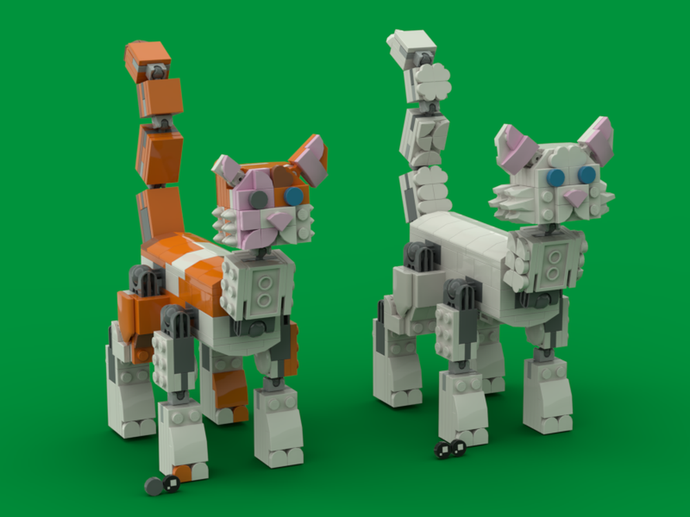 Lego Warrior Cats P4: BrightHeart and CloudTail