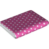 Duplo Blanket 5 x 6 with White Polka Dots Print / White