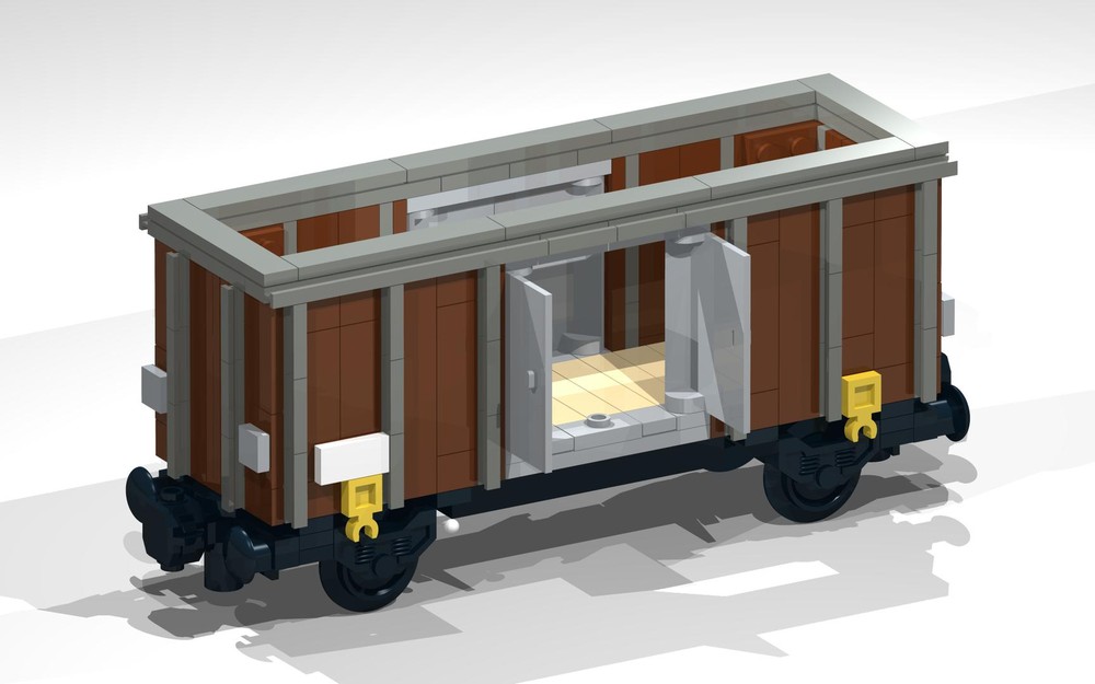 Lego 4-Wheel Open Wagon (SNOT, brown)
