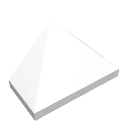 Brick Sloped 45° 2 x 1 Triple Smooth / White