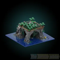 Shiny cave island