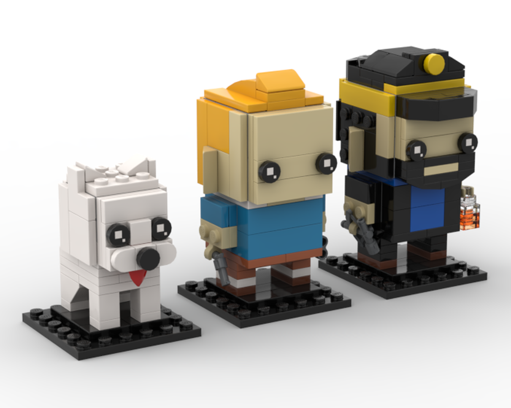 Lego Tintin, Haddock and Snowy/Milou/Terry brickheadz