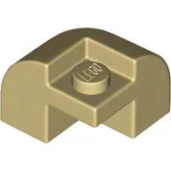 Brick Round, Curved 2 x 2 x 1 1/3, Corner / Tan