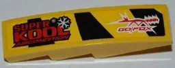 Slope, Curved 4 x 1 with 'SUPER KOOL AIRCONDITION' and 'GO/FOX' Pattern Model Left Side (Sticker) - Set 8228