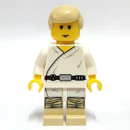 Luke Skywalker, White Robe, Yellow Skin (3626c Head)