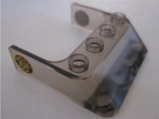 Lego Windscreen 4 x 4 x 1 with Round 'BULLET RUN' Pattern on Both Sides (Stickers) - Set 8495