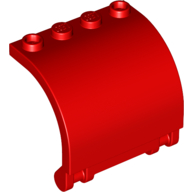 Lego Panel 3 x 4 x 3 Curved / Red