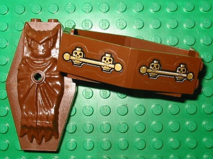 Lego Container, Coffin with Vampire Relief Lid and Skulls Pattern (Stickers) - Set 1381