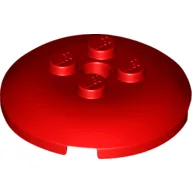Dish 4 x 4 with 4 Studs / Red
