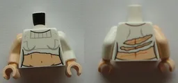 Torso SW Female Torn Shirt Pattern / White Arm Left / Light Nougat Arm Right / Light Nougat Hands