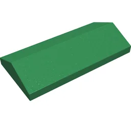 Brick Sloped 33° 2 x 4 Double / Green