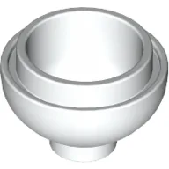 Brick Round 2 x 2 Dome Bottom [Open Stud] / White