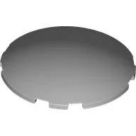 Brick Round Curved 6 x 6 x 1 / Light Bluish Gray