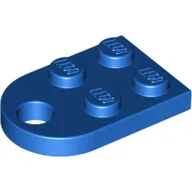 Plate Special 3 x 2 with Rounded End, Hole / Blue