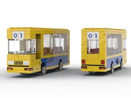 Single Deck City bus based on DACTA 9354 - 4 stud wide Town Bus