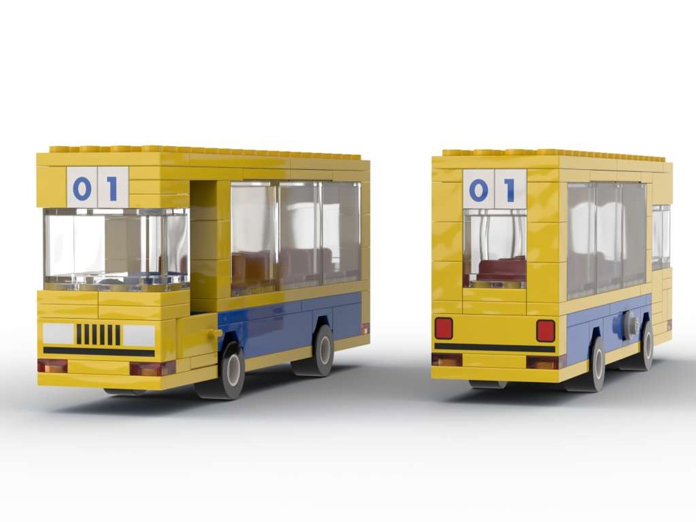 Lego Single Deck City bus based on DACTA 9354 - 4 stud wide Town Bus